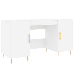 vidaXL Desk White 140x50x75 cm Engineered Wood