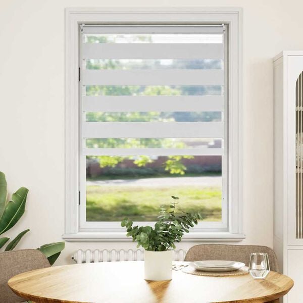 vidaXL Zebra blind 100.9x175 cm Fabric Width 96.7 cm white