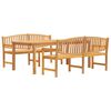 vidaXL 3 Piece Garden Dining Set Solid Wood Teak