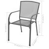 vidaXL 7 Piece Garden Dining Set Steel Anthracite