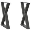 vidaXL Dining Table Legs 2 pcs Anthracite 50x(72-73.3) cm Steel