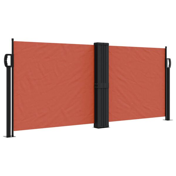 vidaXL Retractable Side Awning Terracotta 100x600 cm