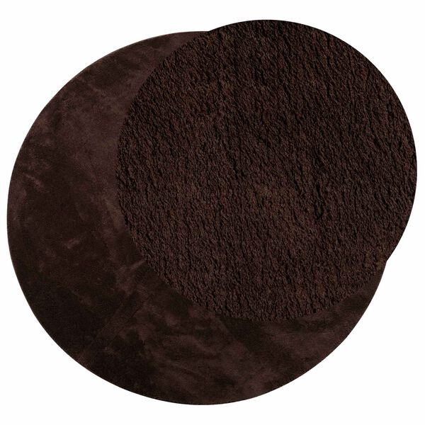 vidaXL Area Rugs Round HUARTE Brown &Oslash; 200 CM Polyester