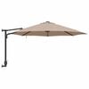 vidaXL Garden Parasol Manual Taupe and Black 248 x 248 x 148 cm