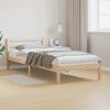 vidaXL Bed Frame Brown 225.5 x 105.5 x 69.5 cm Solid Pine Wood