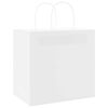 vidaXL Paper Bags 250 pcs with Handles White 26x17x25 cm