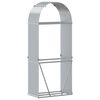 vidaXL Log Holder Silver 80x45x190 cm Galvanised Steel