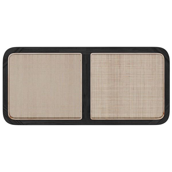 vidaXL Headboard with Headboard Black 120 x 55 x 3 cm Rattan