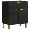 vidaXL Bedside Cabinet Black 50x33x60 cm Engineered Wood