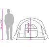 vidaXL Camping Tent Cabin 4-Person Green Waterproof
