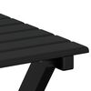 vidaXL Side Table Foldable Black Solid Wood Poplar