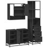 vidaXL 3&nbsp;Piece Bathroom Furniture Set&nbsp;Black Engineered Wood