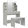 vidaXL Dressing Table Set Concrete Grey 96x40x142 cm