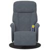 vidaXL Massage Recliner Chair Dark Grey 91 x 71 x 105.5 cm Velvet