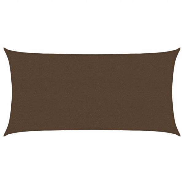 vidaXL Sunshade Sail 160 g/m&sup2; Brown 2.5x5 m HDPE