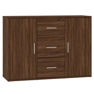 vidaXL Sideboard Brown Oak 91x29.5x65 cm Engineered Wood