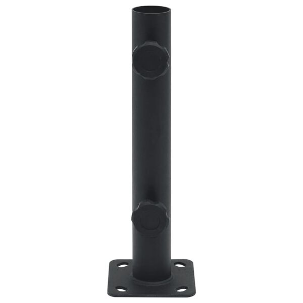 vidaXL Parasol Base for &Oslash;32/34/38 mm Pole Matt Black Steel