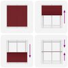 vidaXL Pleated Blind Bordeaux Red 120x150 cm Fabric Width 119.4 cm Polyester