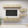 vidaXL 6 Piece TV Cabinet Set Sonoma Oak Engineered Wood