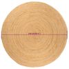vidaXL Area Rug Braided Jute 240 cm Round