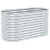 vidaXL Garden Raised Bed | Silver | Galvanised Steel | 160x80x81 cm | Durable