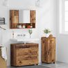 vidaXL Bathroom Furniture Set 3 pcs Old Wood Engineered Wood and Metal