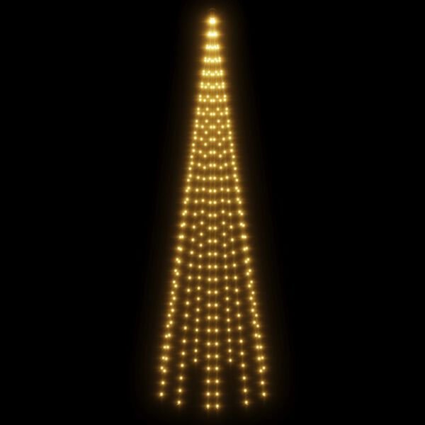 vidaXL Christmas Tree on Flagpole Warm White 310 LEDs 300 cm