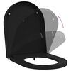 vidaXL Toilet Seat Adjustable Black 48 x 36.5 x 4.5 cm Polypropylene