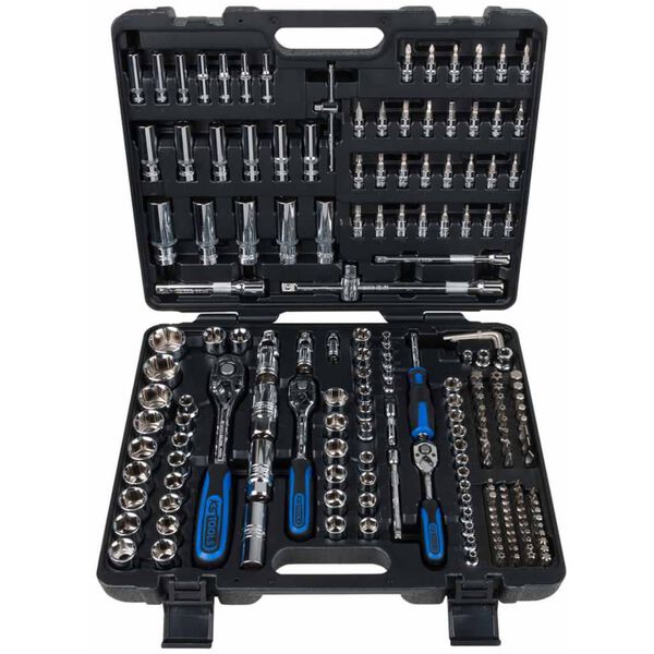 KS Tools CHROMEplus 195 Piece Ratchet Spanner. Socket&Bit Set 918.0795