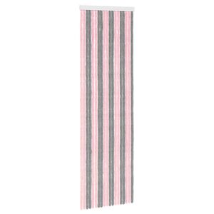 vidaXL Insect Curtain Chenille Silver Grey and Pink 56 x 185 cm