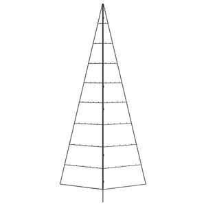 vidaXL Metal Christmas Tree for Decoration Black 210 cm