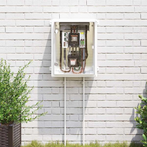 vidaXL Control Cabinet Grey 47 x 17.5 x 50 cm ABS Plastic