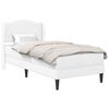 vidaXL Bed Frame with Headboard White 90 x 190 cm Faux Leather