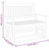 vidaXL Glider Bench Grey 118x70x104.5 cm Solid Wood Poplar