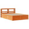 vidaXL Bed Frame with Headboard Wax Brown 160x200 cm Solid Wood Pine