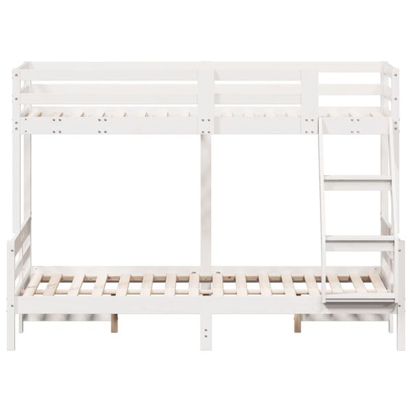 vidaXL Bunk Bed without Mattress 90x200/120x200 cm White Solid Wood