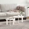 vidaXL Coffee Table 2 pcs White Solid Pine wood