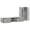 vidaXL TV Cabinet Set with Drawer FLORIN Concrete Grey Engineered Wood