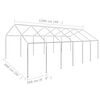 vidaXL White Party Tent 12 x 6 m