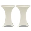vidaXL Standing Table Cover Ø80 cm Cream Stretch 4 pcs