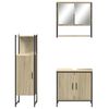vidaXL 3 Piece Bathroom Furniture Set Sonoma Oak Engineered Wood