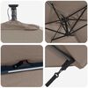 vidaXL Cantilever Banana Parasol Taupe 294 x 200 x 254 cm