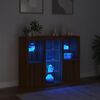 vidaXL Sideboards with LED Lights 3 pcs Brown Oak Engineered Wood