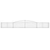 vidaXL Arched Gabion Basket 400x50x40/60 cm Galvanised Iron