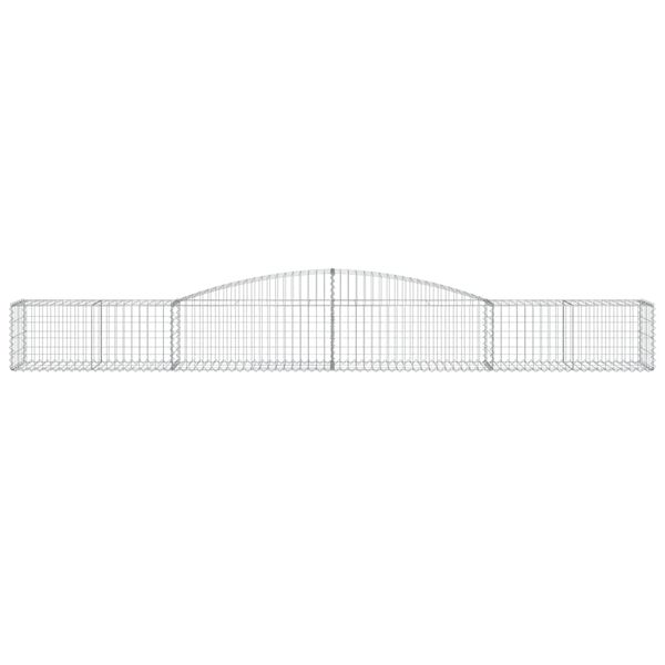 vidaXL Arched Gabion Basket 400x50x40/60 cm Galvanised Iron