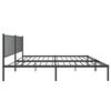 vidaXL Metal Bed Frame without Mattress with Headboard Black 193x203cm