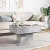 vidaXL Coffee Table with LED Concrete Grey 70x50x45 cm Engineered Wood