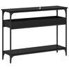 vidaXL Console Table Black oak 100 x 29 x 75 cm Engineered wood