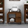 vidaXL Bathroom Cabinet Brown Oak 65x33x60 cm Engineered Wood