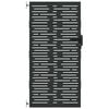 vidaXL Garden Gate with Lock Black 85 x 200 cm Powder-coated steel
